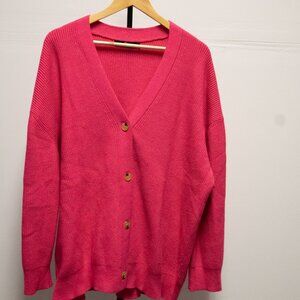 Lillusory Pink Oversized Button Cardigan M